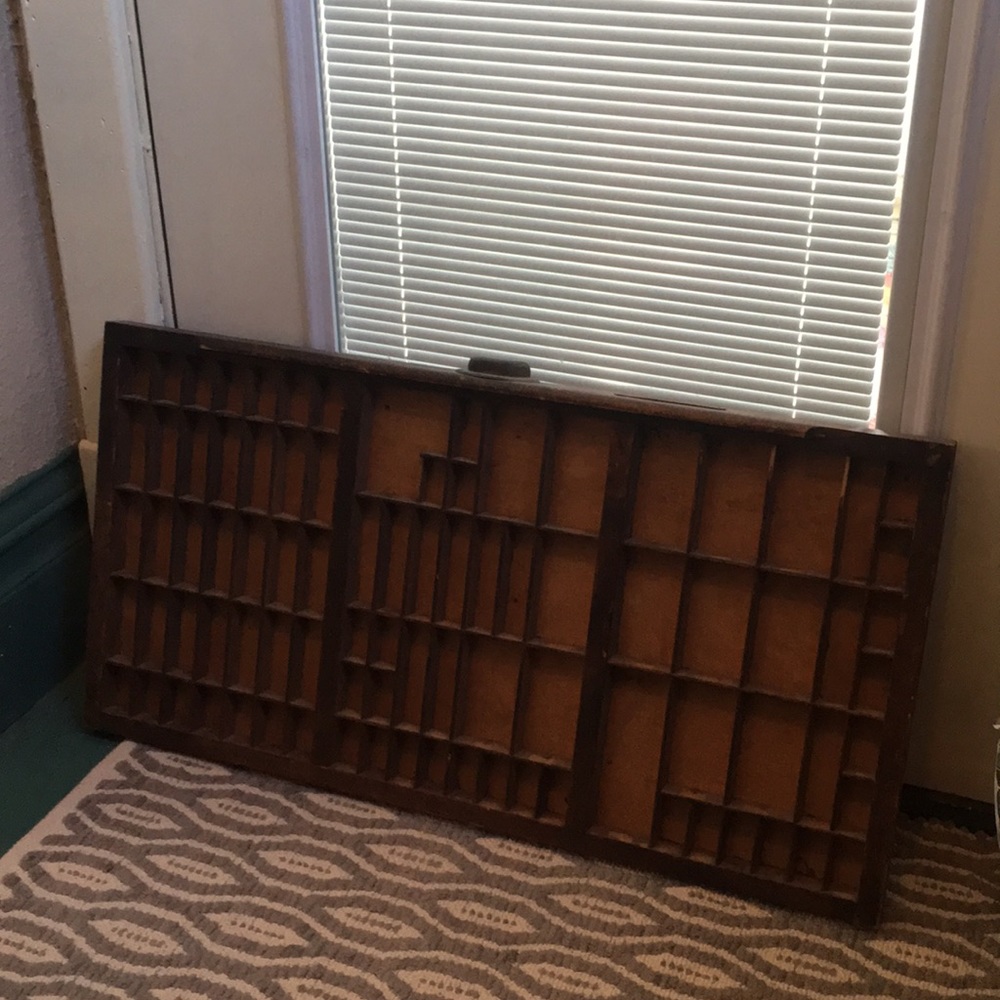 Vintage Printing Press Drawer Farmhouse Style